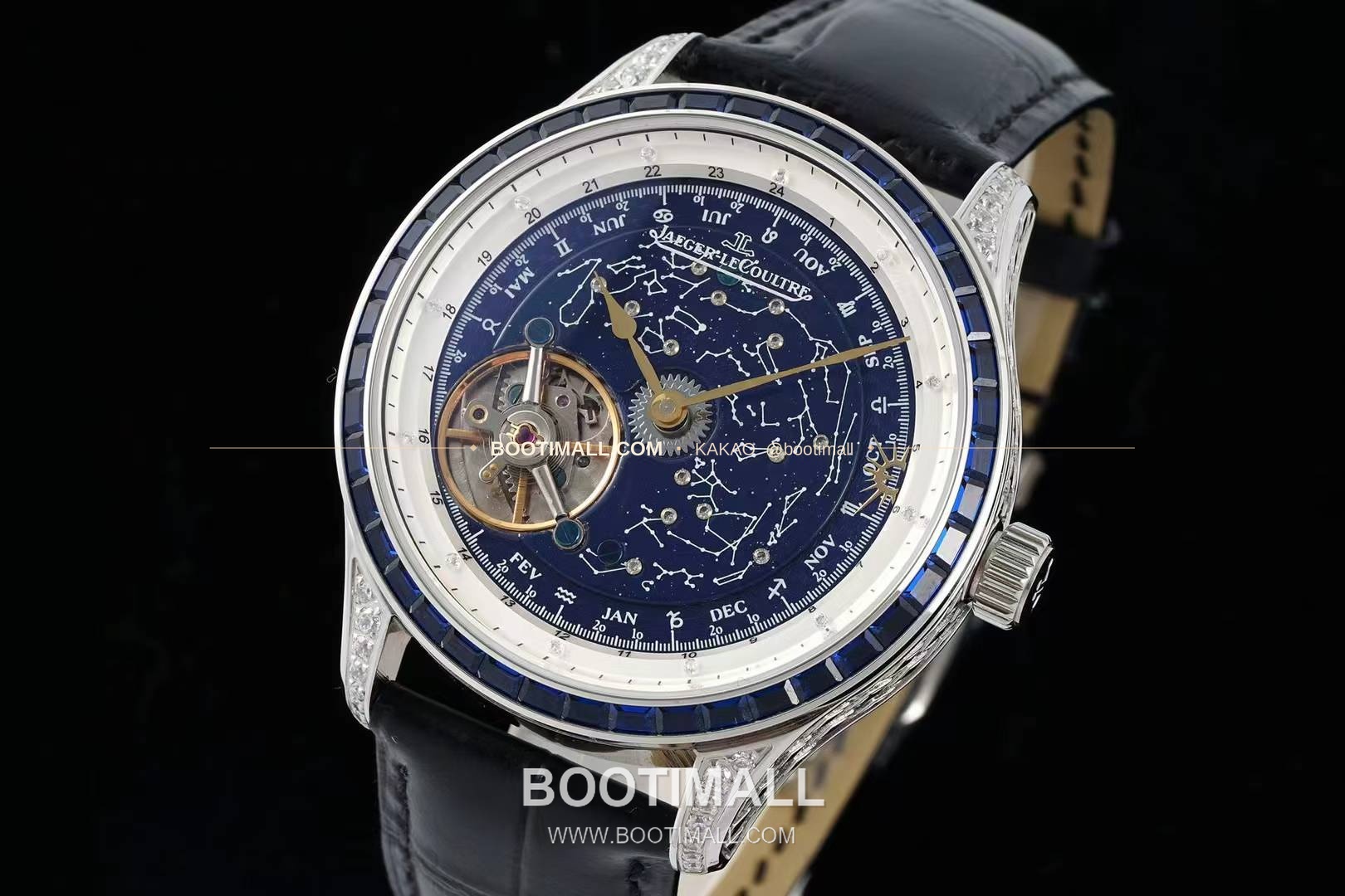 예거르쿨트르 마스터 스틸 블루아벤츄린 오비탈투르비옹 수동 Jaeger LeCoultre Master Steel Blue Aventurine Orbital Tourbillon Manual 43mm 2