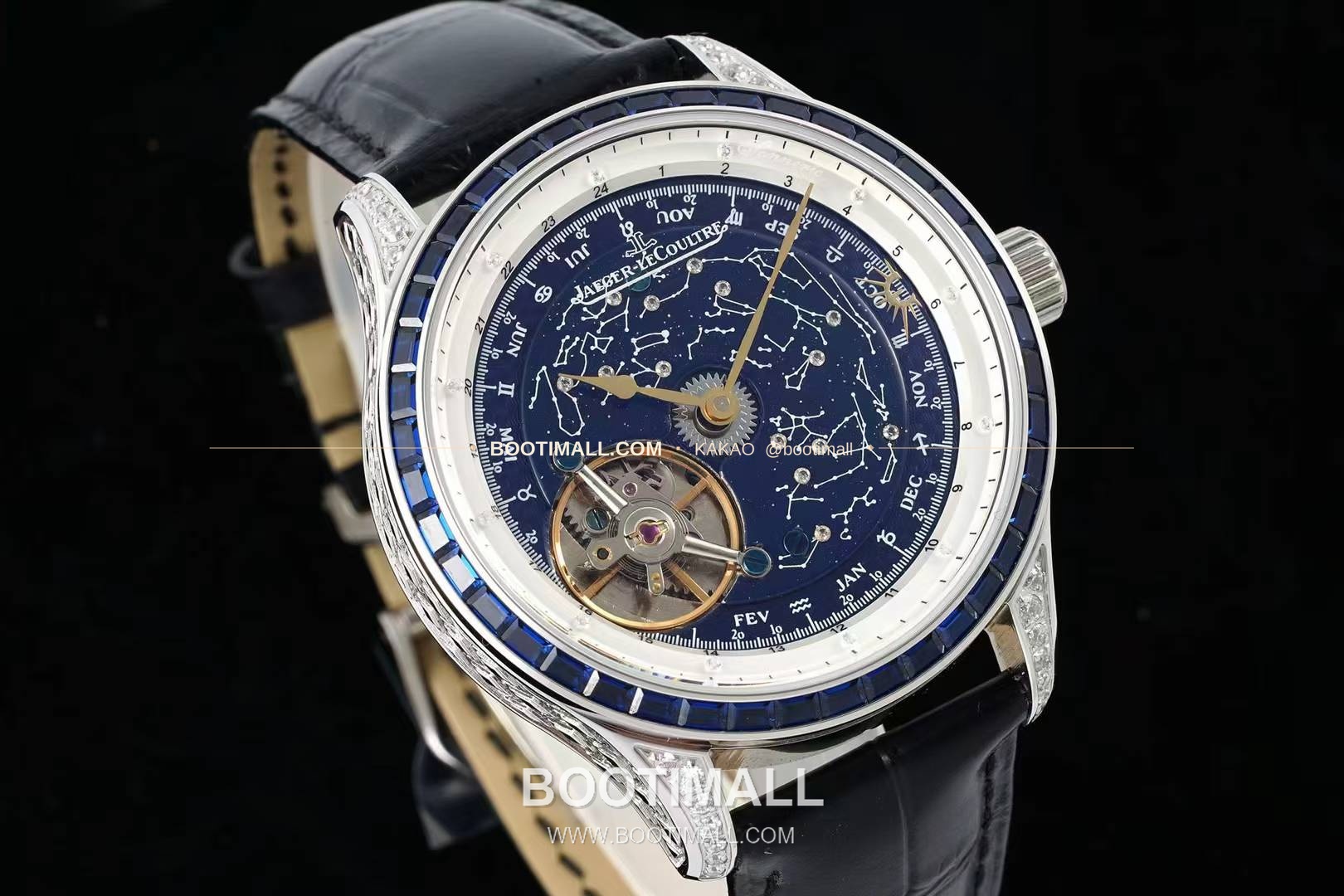 예거르쿨트르 마스터 스틸 블루아벤츄린 오비탈투르비옹 수동 Jaeger LeCoultre Master Steel Blue Aventurine Orbital Tourbillon Manual 43mm 3