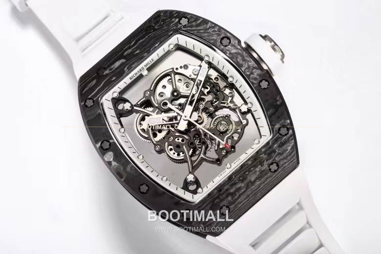 리차드밀 RM055 NTPT카본 블랙스켈레톤 수동 Richard Mille RM055 NTPT Carbon Black Skeleton Manual 49.9mm 3