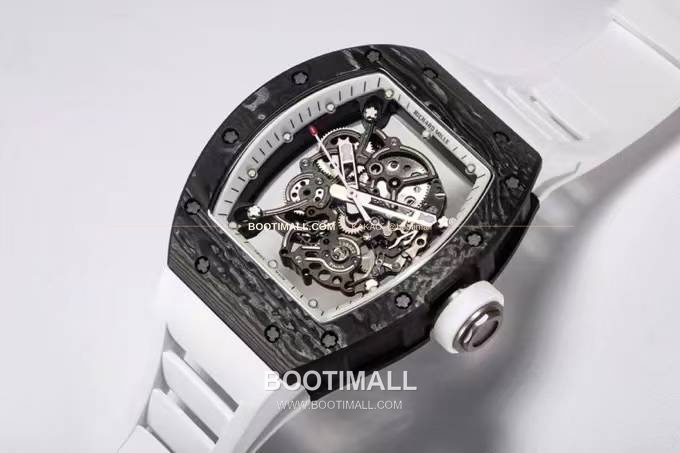 리차드밀 RM055 NTPT카본 블랙스켈레톤 수동 Richard Mille RM055 NTPT Carbon Black Skeleton Manual 49.9mm 5