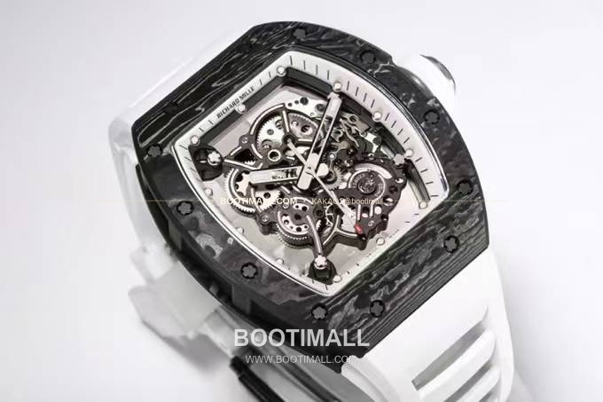 리차드밀 RM055 NTPT카본 블랙스켈레톤 수동 Richard Mille RM055 NTPT Carbon Black Skeleton Manual 49.9mm 6
