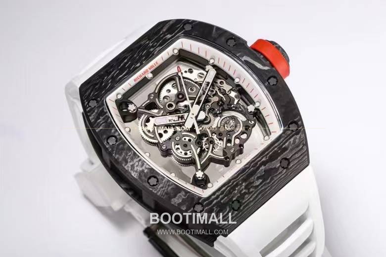 리차드밀 RM055 NTPT카본 블랙스켈레톤 수동 Richard Mille RM055 NTPT Carbon Black Skeleton Manual 49.9mm 6