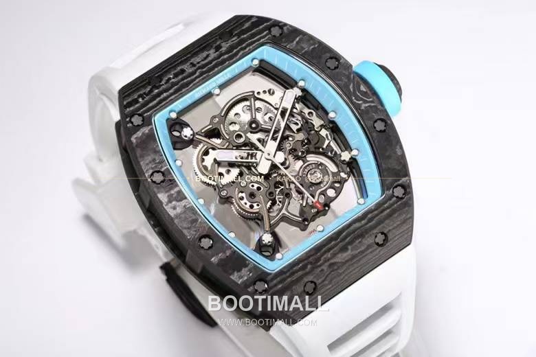 리차드밀 RM055 NTPT카본 블랙스켈레톤 수동 Richard Mille RM055 NTPT Carbon Black Skeleton Manual 49.9mm 3