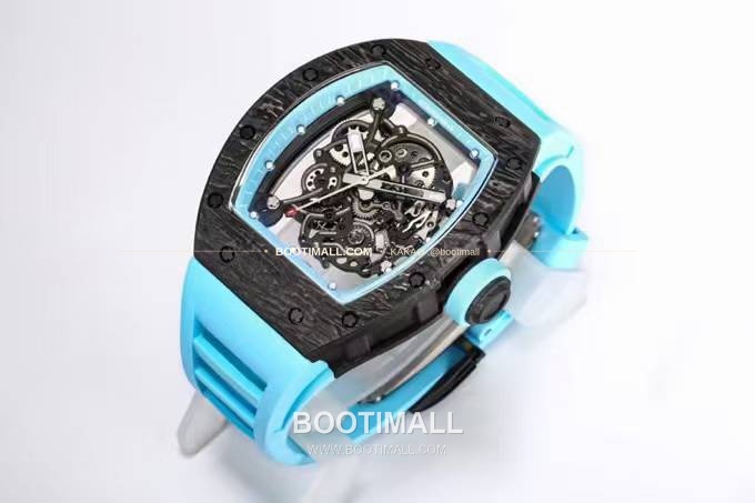 리차드밀 RM055 NTPT카본 블랙스켈레톤 수동 Richard Mille RM055 NTPT Carbon Black Skeleton Manual 49.9mm 4