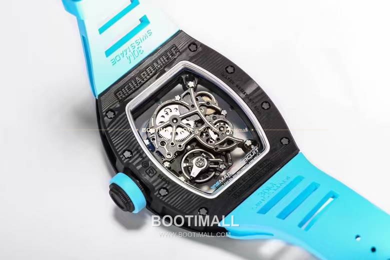 리차드밀 RM055 NTPT카본 블랙스켈레톤 수동 Richard Mille RM055 NTPT Carbon Black Skeleton Manual 49.9mm 10