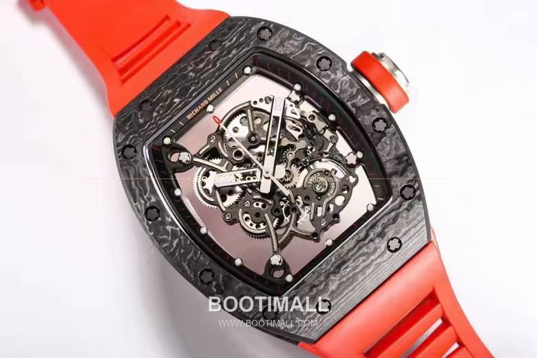 리차드밀 RM055 NTPT카본 블랙스켈레톤 수동 Richard Mille RM055 NTPT Carbon Black Skeleton Manual 49.9mm 3