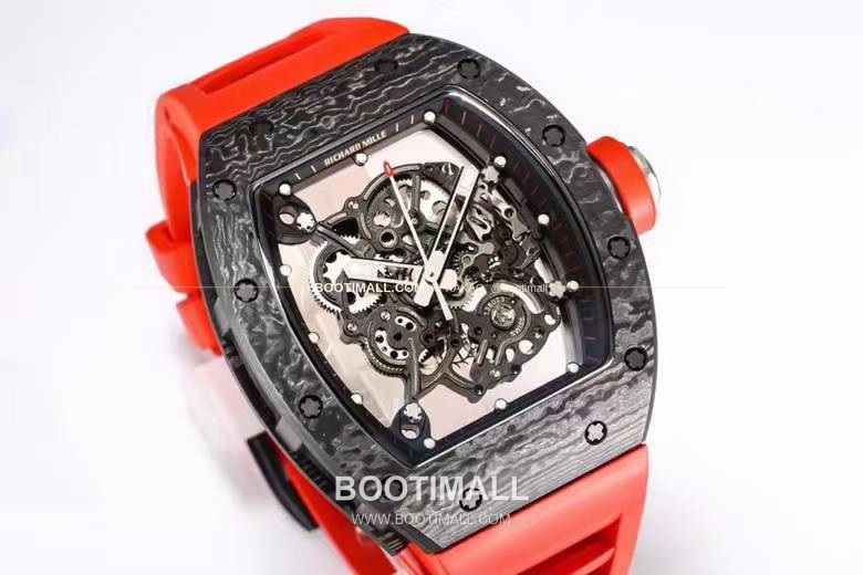 리차드밀 RM055 NTPT카본 블랙스켈레톤 수동 Richard Mille RM055 NTPT Carbon Black Skeleton Manual 49.9mm 6