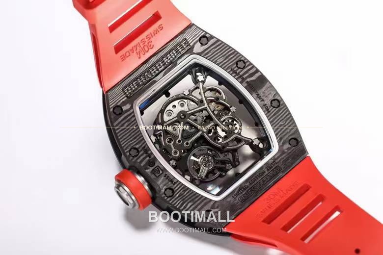 리차드밀 RM055 NTPT카본 블랙스켈레톤 수동 Richard Mille RM055 NTPT Carbon Black Skeleton Manual 49.9mm 10