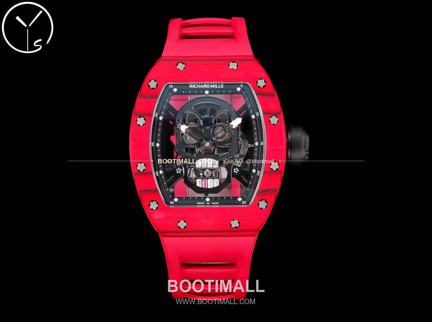 리차드밀 RM055 NTPT카본 블랙스켈레톤 수동 Richard Mille RM055 NTPT Carbon Black Skeleton Manual 49.9mm 1