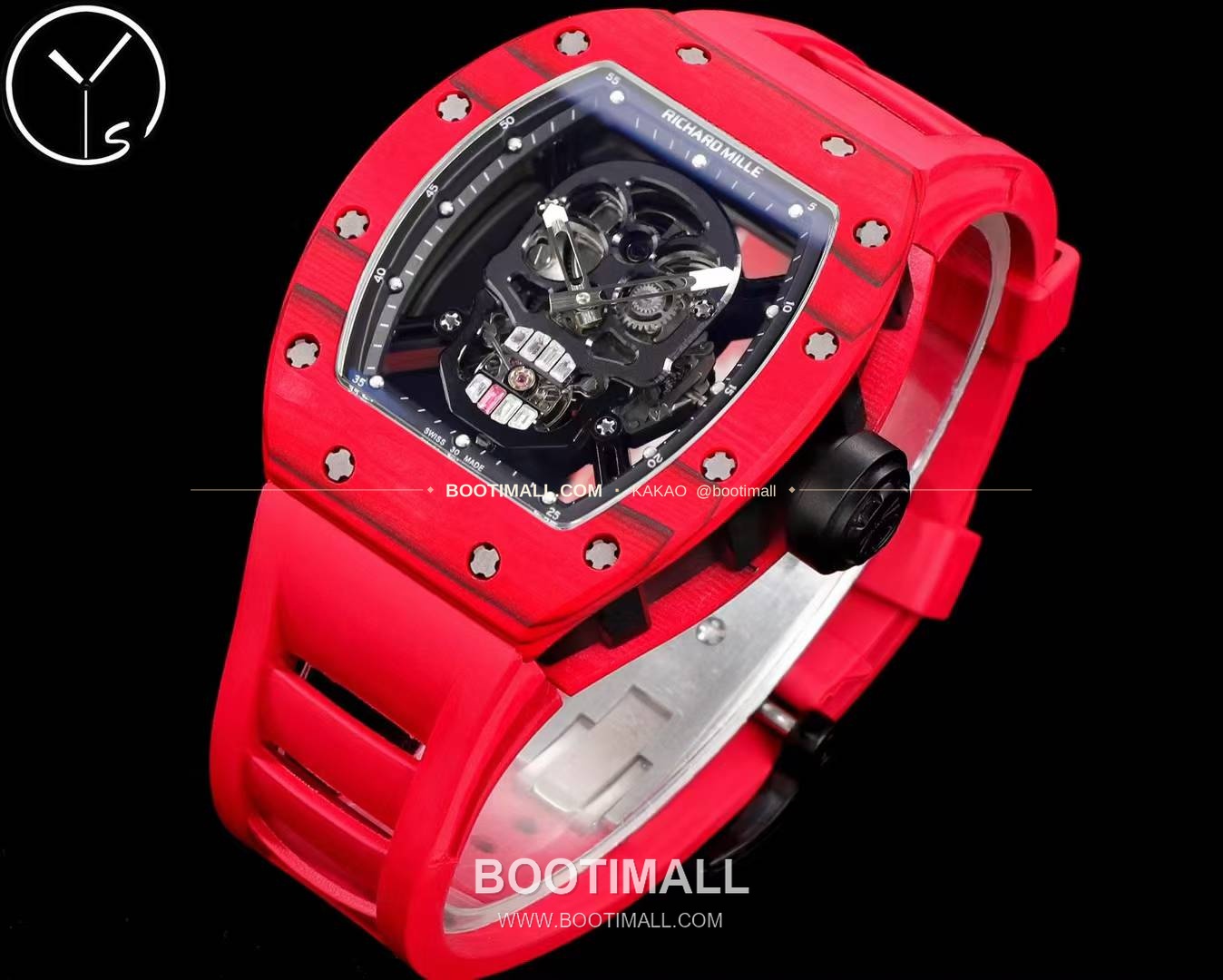 리차드밀 RM055 NTPT카본 블랙스켈레톤 수동 Richard Mille RM055 NTPT Carbon Black Skeleton Manual 49.9mm 2