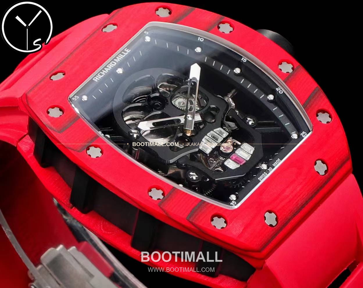 리차드밀 RM055 NTPT카본 블랙스켈레톤 수동 Richard Mille RM055 NTPT Carbon Black Skeleton Manual 49.9mm 3