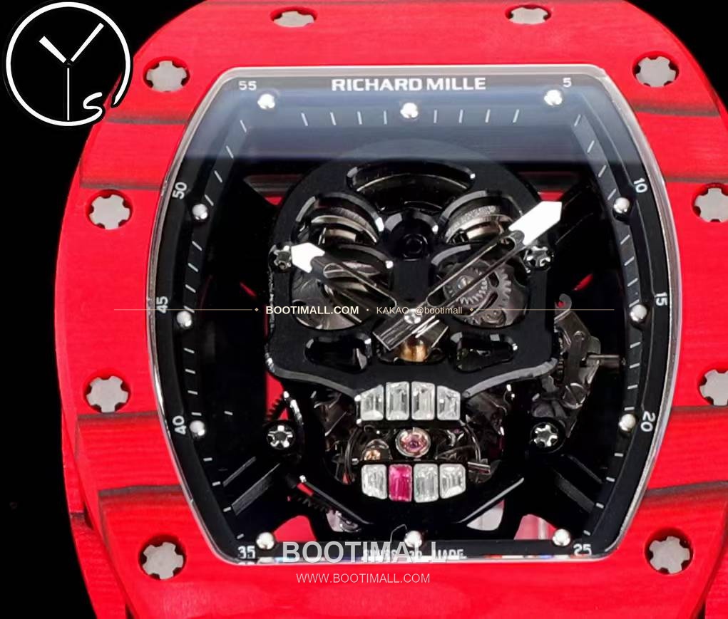 리차드밀 RM055 NTPT카본 블랙스켈레톤 수동 Richard Mille RM055 NTPT Carbon Black Skeleton Manual 49.9mm 7