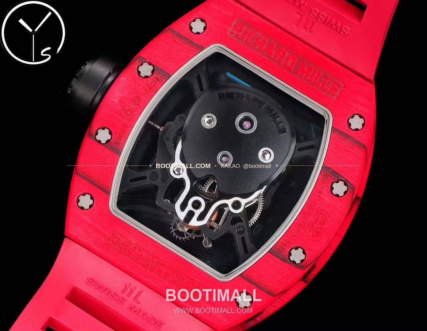 리차드밀 RM055 NTPT카본 블랙스켈레톤 수동 Richard Mille RM055 NTPT Carbon Black Skeleton Manual 49.9mm 8