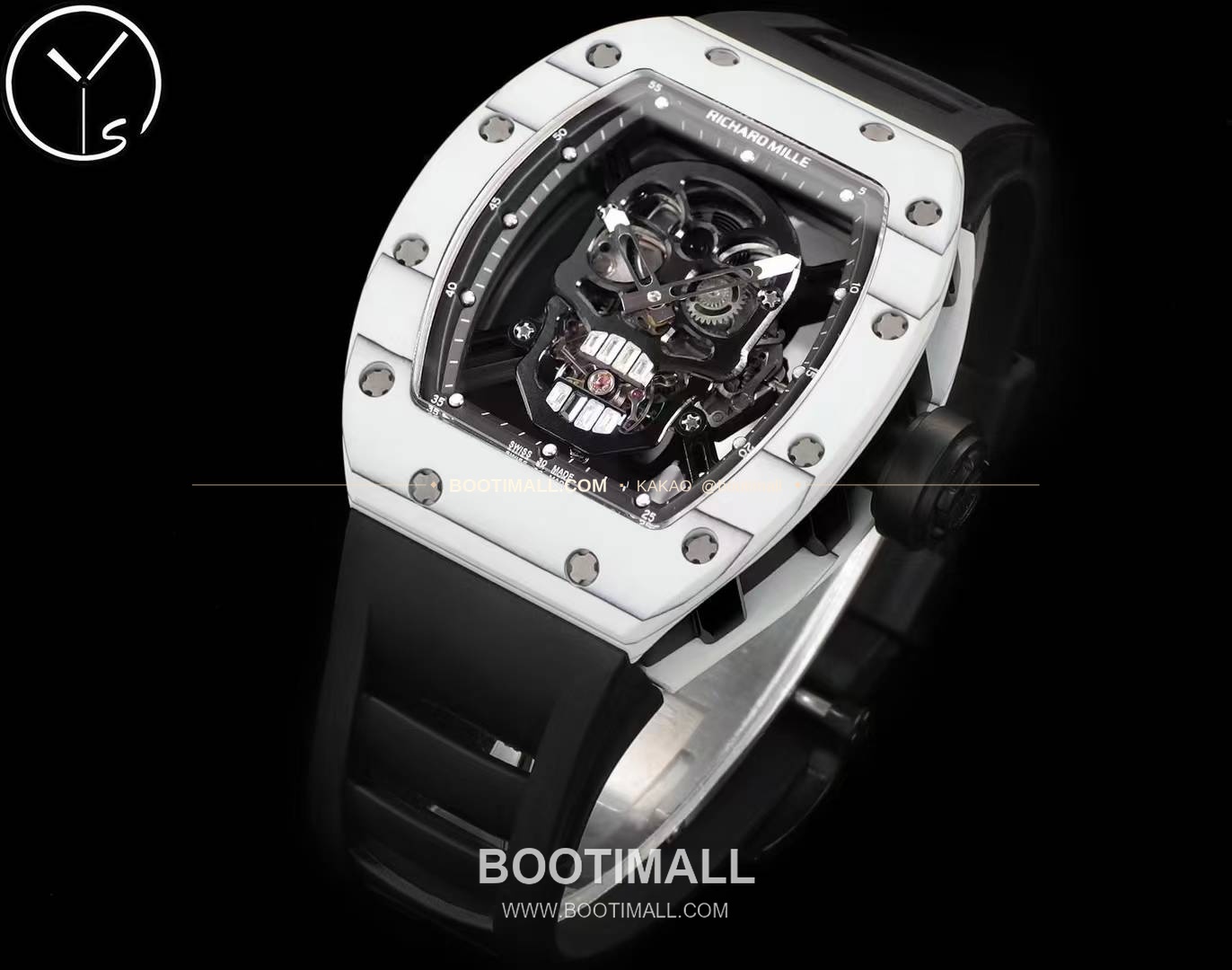 리차드밀 RM055 NTPT카본 블랙스켈레톤 수동 Richard Mille RM055 NTPT Carbon Black Skeleton Manual 49.9mm 2