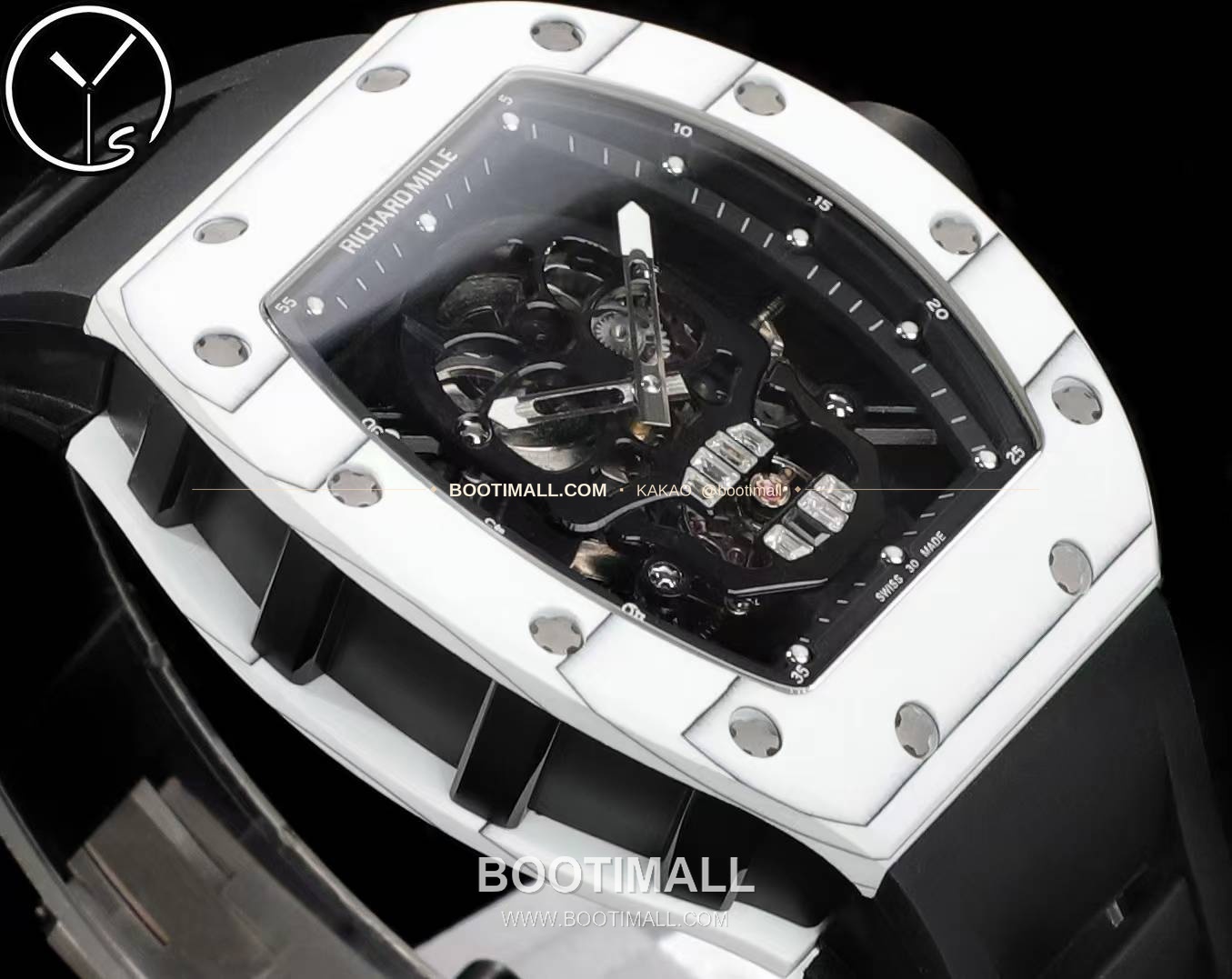 리차드밀 RM055 NTPT카본 블랙스켈레톤 수동 Richard Mille RM055 NTPT Carbon Black Skeleton Manual 49.9mm 3