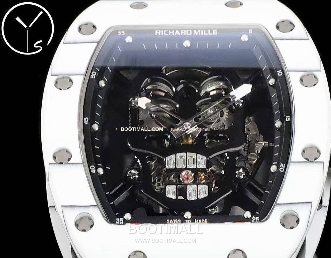 리차드밀 RM055 NTPT카본 블랙스켈레톤 수동 Richard Mille RM055 NTPT Carbon Black Skeleton Manual 49.9mm 4