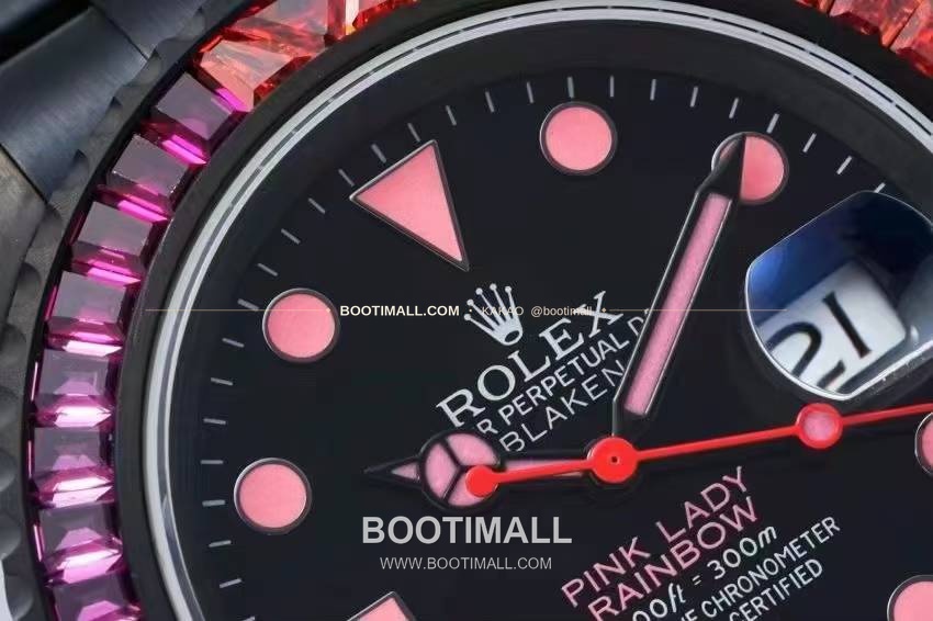롤렉스 서브마리너 904L스틸 블랙다이얼 레인보우베젤 오토매틱 Rolex Submariner 904L Steel Black Dial Rainbow Bezel Automatic 40mm 3