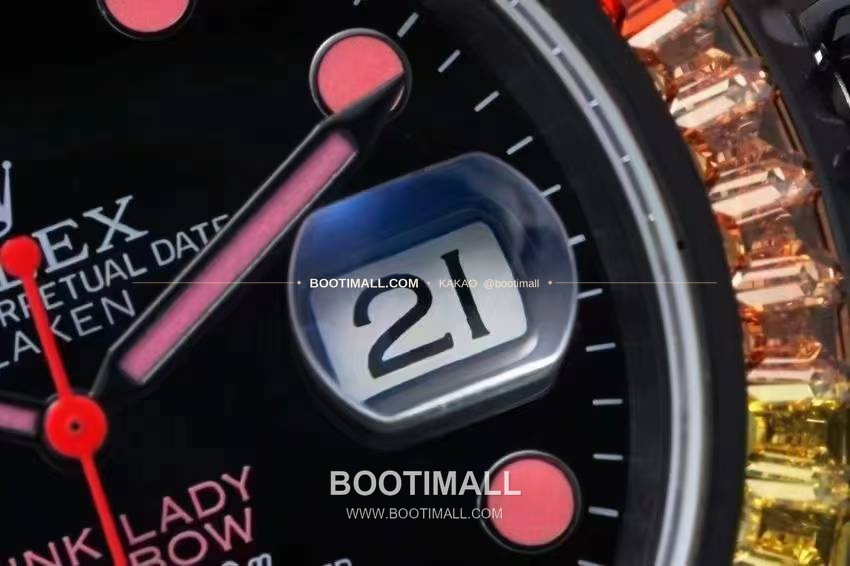 롤렉스 서브마리너 904L스틸 블랙다이얼 레인보우베젤 오토매틱 Rolex Submariner 904L Steel Black Dial Rainbow Bezel Automatic 40mm 4