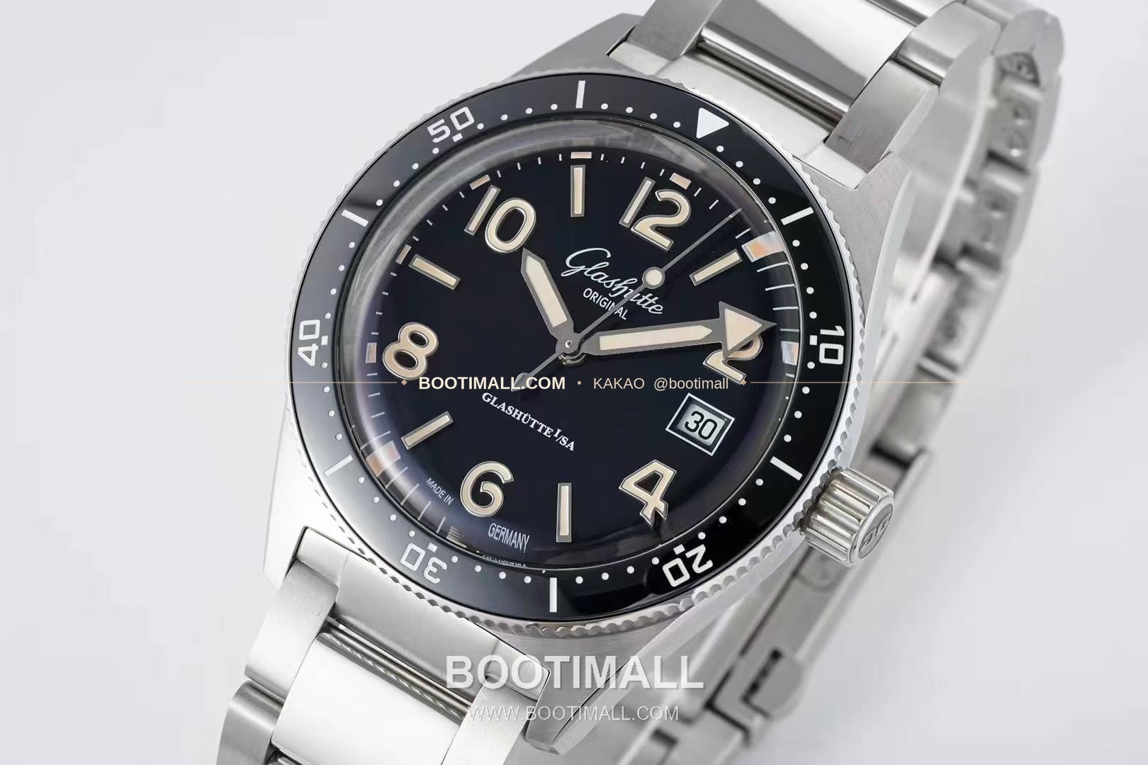 글라슈테 오리지널 씨큐 스틸 블랙다이얼 다이버 오토매틱 Glashütte Original SeaQ Steel Black Dial Diver Automatic 43mm 4