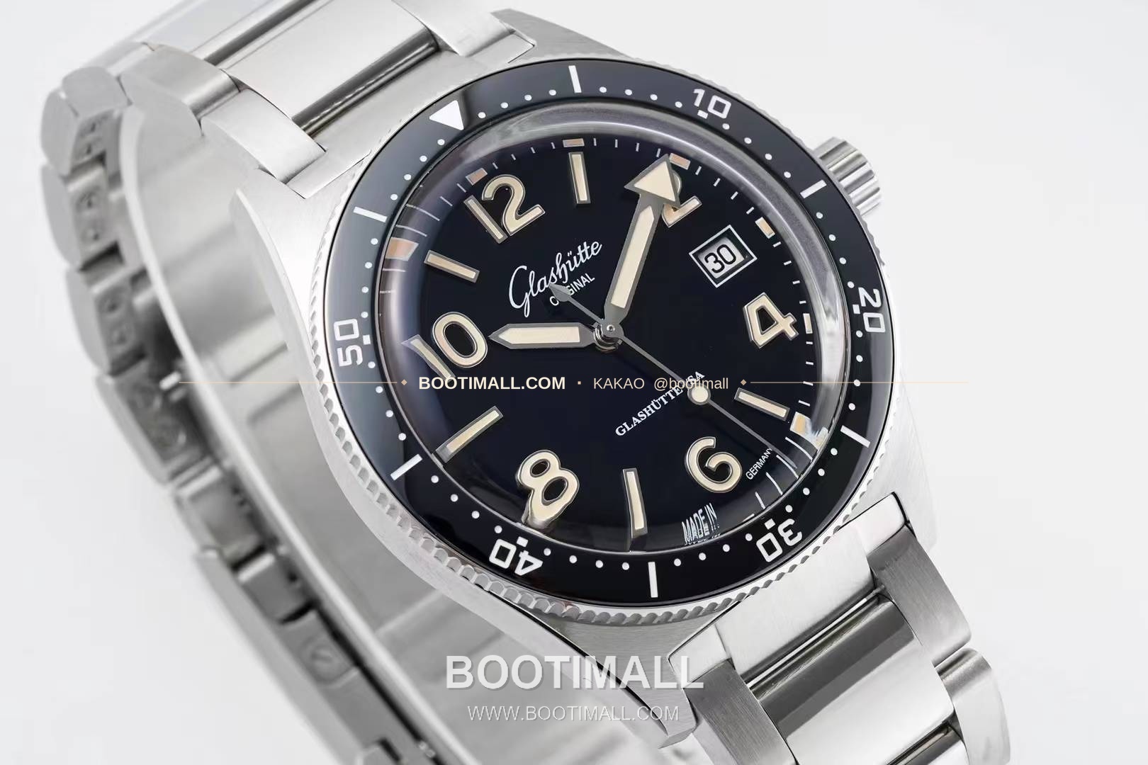 글라슈테 오리지널 씨큐 스틸 블랙다이얼 다이버 오토매틱 Glashütte Original SeaQ Steel Black Dial Diver Automatic 43mm 5