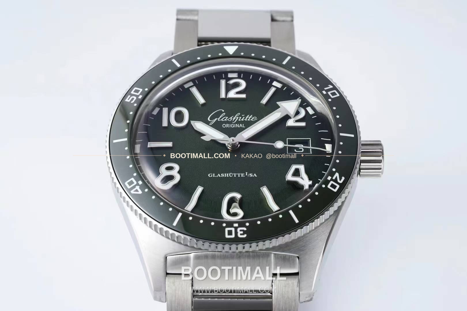 글라슈테오 리지널 씨큐 스틸 블랙다이얼 다이버 오토매틱 Glashütte Original SeaQ Steel Black Dial Diver Automatic 43mm 3