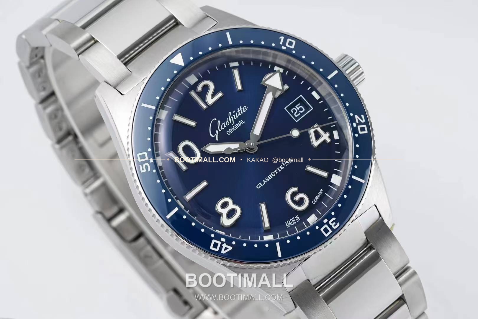 글라슈테 오리지널 씨큐 스틸 블랙다이얼 다이버 오토매틱 Glashütte Original SeaQ Steel Black Dial Diver Automatic 43mm 4