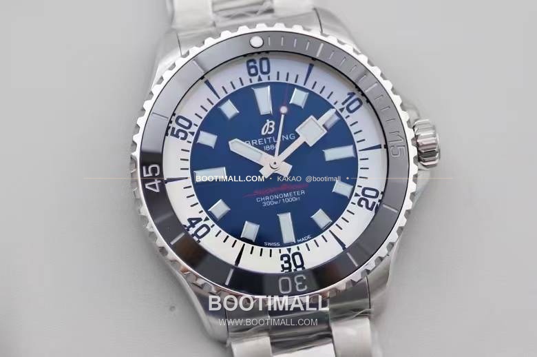 브라이틀링 슈퍼오션 스틸 블랙다이얼 다이버 오토매틱 Breitling Superocean Steel Black Dial Diver Automatic 44mm 2