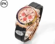 롤렉스 데이토나 904L스틸 블랙다이얼 레인보우베젤 크로노그래프 오토매틱 Rolex Daytona 904L Steel Black Dial Rainbow Bezel Chronograph Automatic 40mm 6