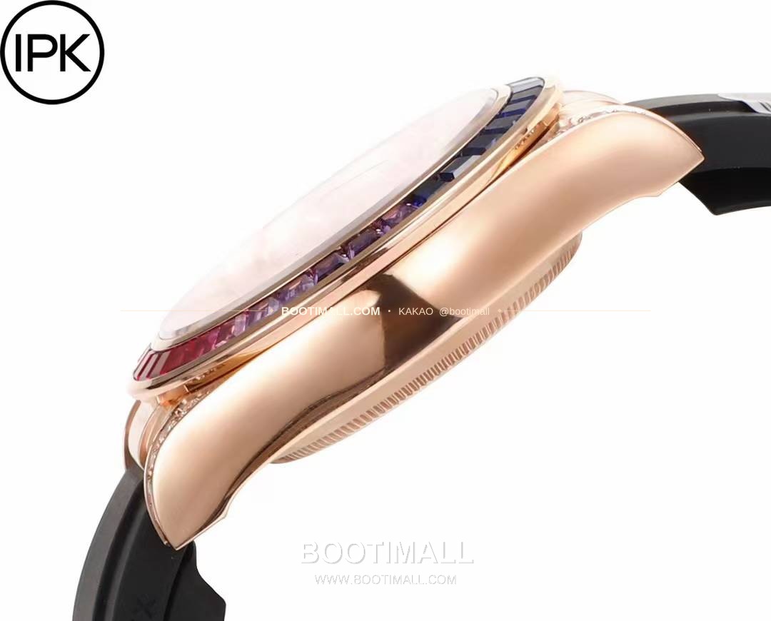 롤렉스 데이토나 904L스틸 블랙다이얼 레인보우베젤 크로노그래프 오토매틱 Rolex Daytona 904L Steel Black Dial Rainbow Bezel Chronograph Automatic 40mm 9