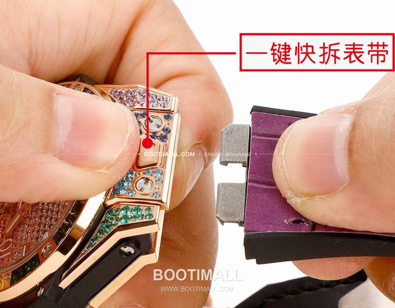 위블로 빅뱅 스틸 레인보우베젤 다이아세팅 오토매틱 Hublot Big Bang Steel Rainbow Bezel Diamond Set Automatic 39mm 10