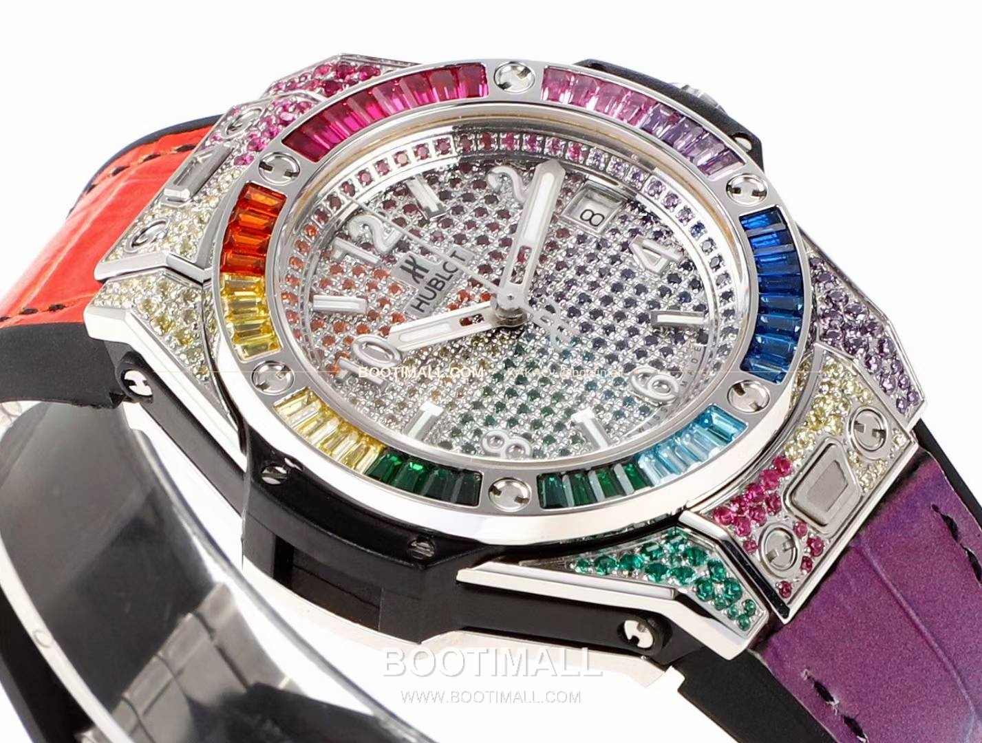 위블로 빅뱅 스틸 레인보우베젤 다이아세팅 오토매틱 Hublot Big Bang Steel Rainbow Bezel Diamond Set Automatic 39mm 4