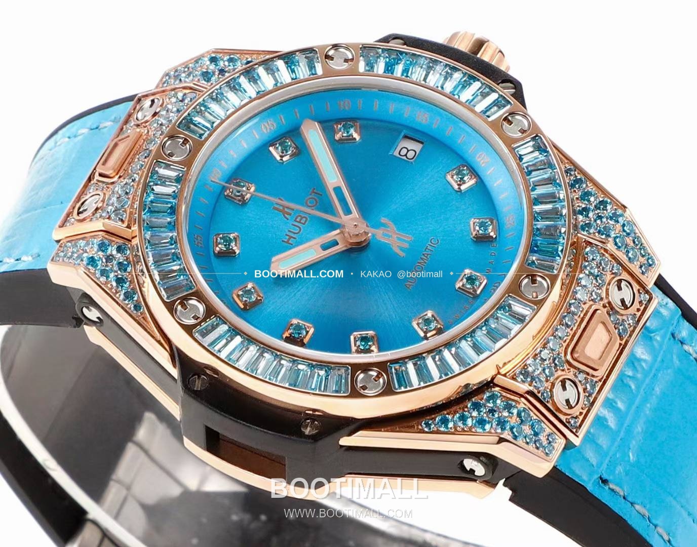 위블로 빅뱅 스틸 레인보우베젤 다이아세팅 오토매틱 Hublot Big Bang Steel Rainbow Bezel Diamond Set Automatic 39mm 4