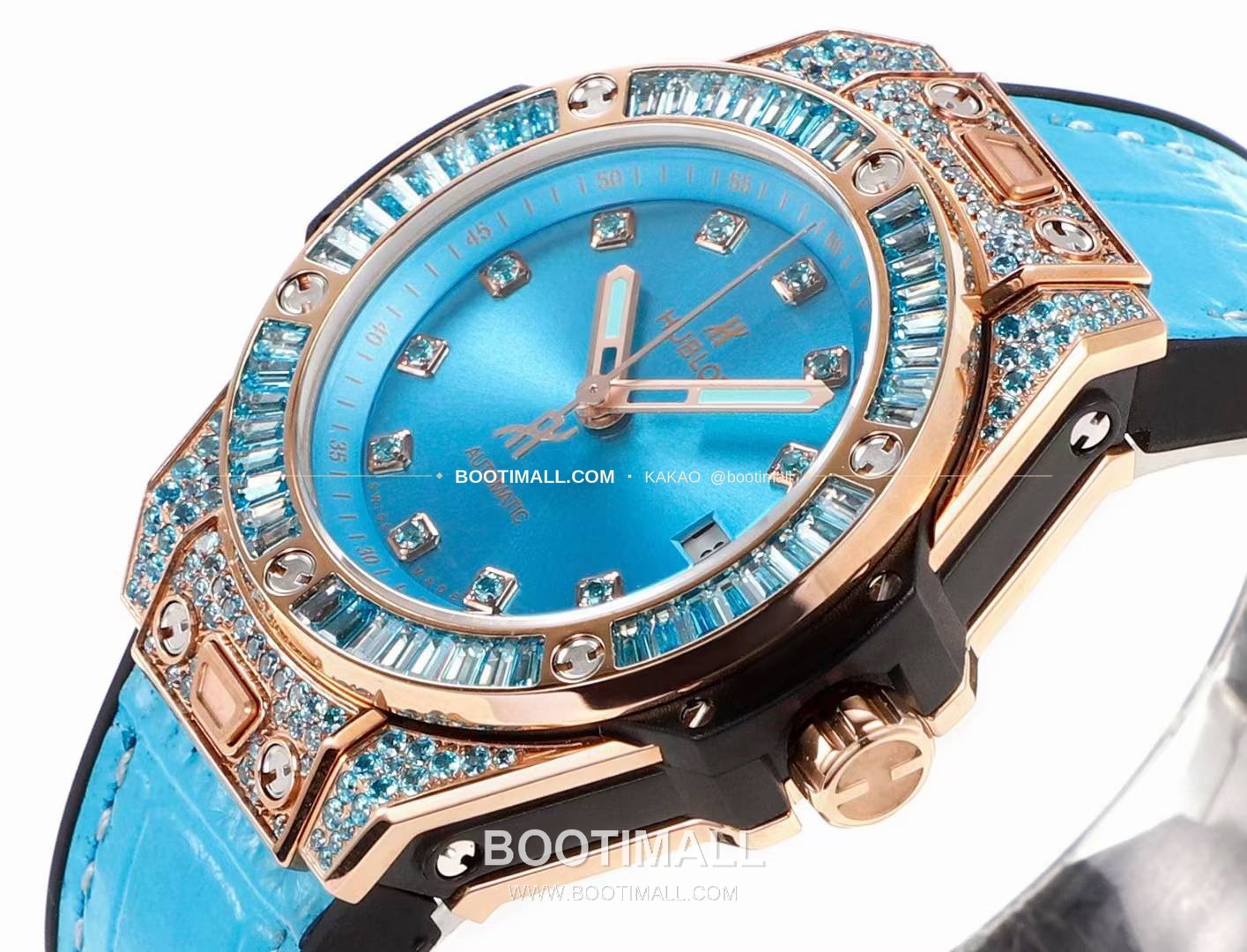 위블로 빅뱅 스틸 레인보우베젤 다이아세팅 오토매틱 Hublot Big Bang Steel Rainbow Bezel Diamond Set Automatic 39mm 5