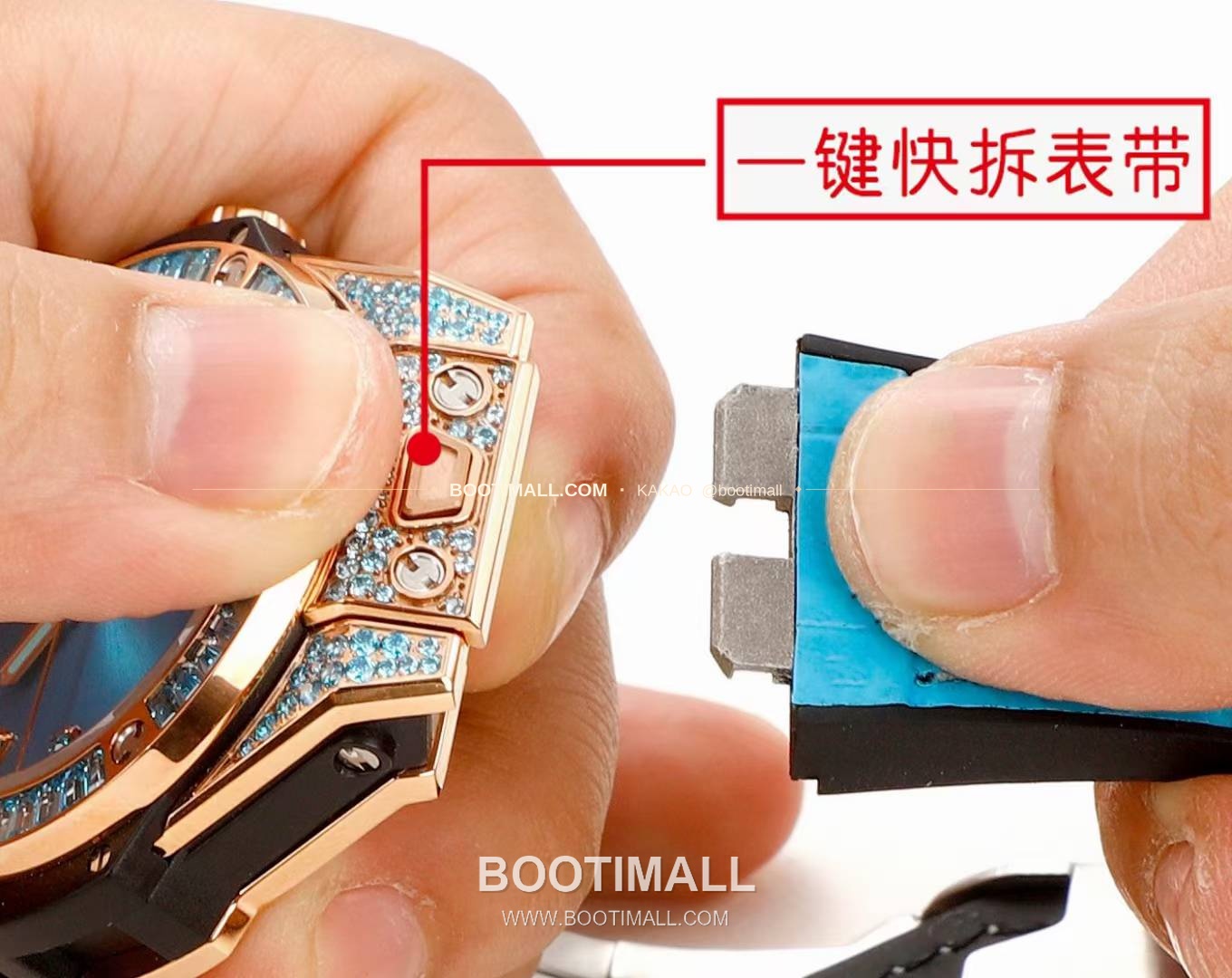 위블로 빅뱅 스틸 레인보우베젤 다이아세팅 오토매틱 Hublot Big Bang Steel Rainbow Bezel Diamond Set Automatic 39mm 10