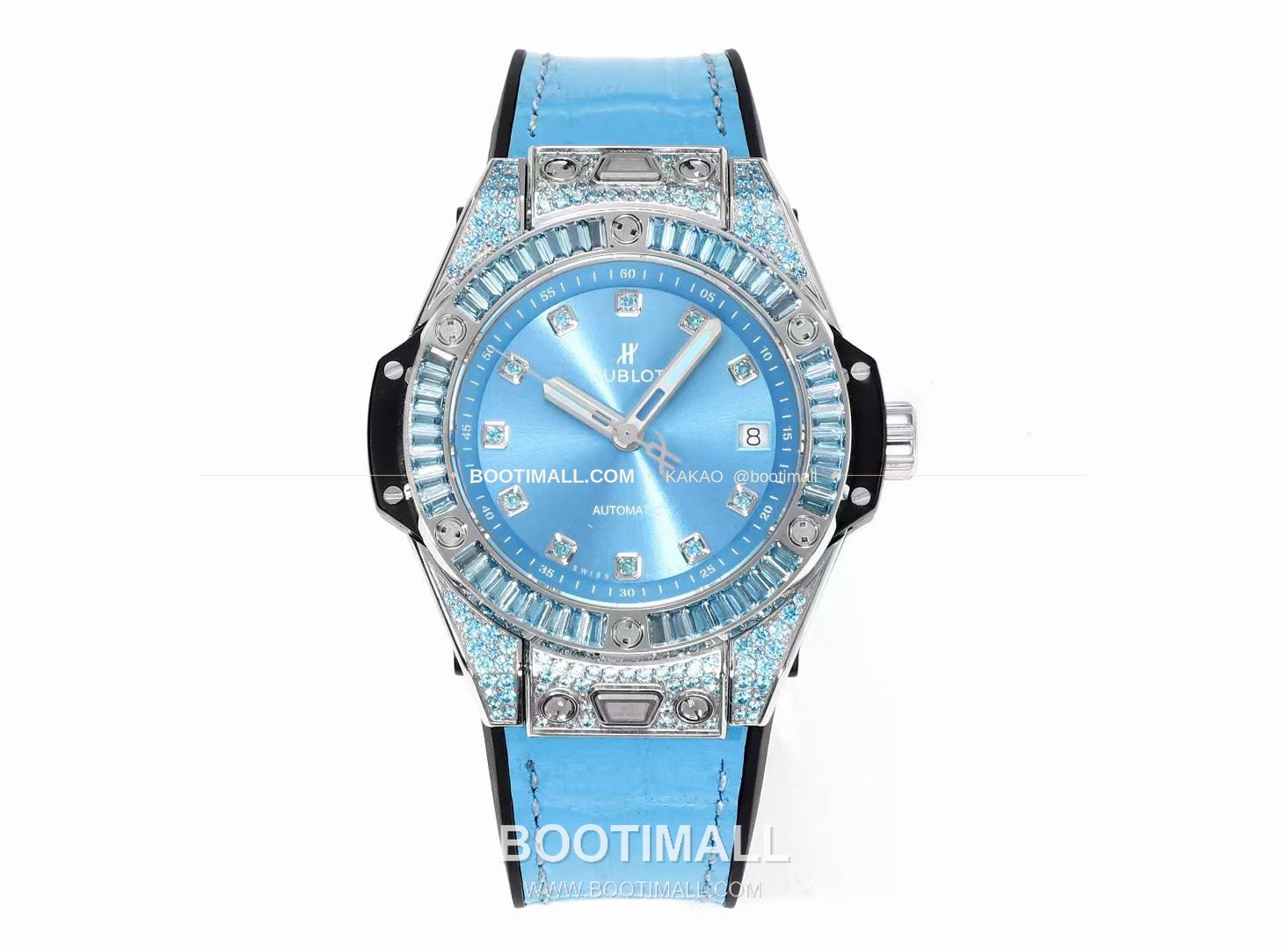 위블로 빅뱅 스틸 레인보우베젤 다이아세팅 오토매틱 Hublot Big Bang Steel Rainbow Bezel Diamond Set Automatic 39mm 2