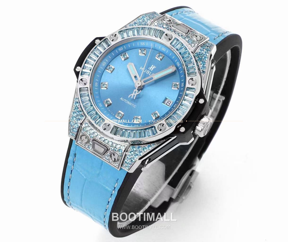 위블로 빅뱅 스틸 레인보우베젤 다이아세팅 오토매틱 Hublot Big Bang Steel Rainbow Bezel Diamond Set Automatic 39mm 3