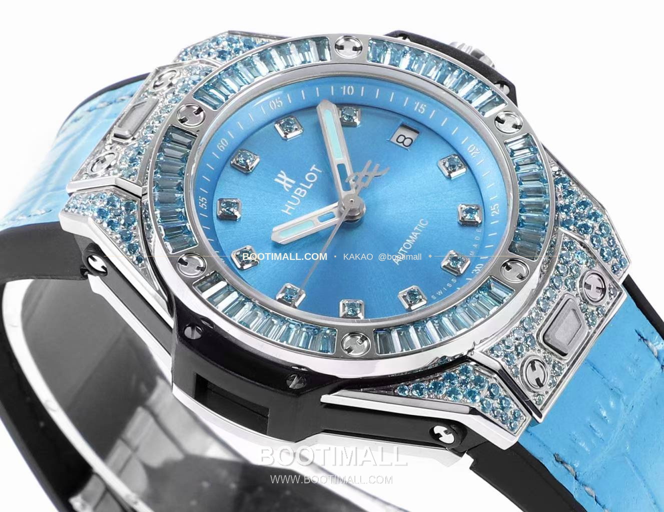 위블로 빅뱅 스틸 레인보우베젤 다이아세팅 오토매틱 Hublot Big Bang Steel Rainbow Bezel Diamond Set Automatic 39mm 5