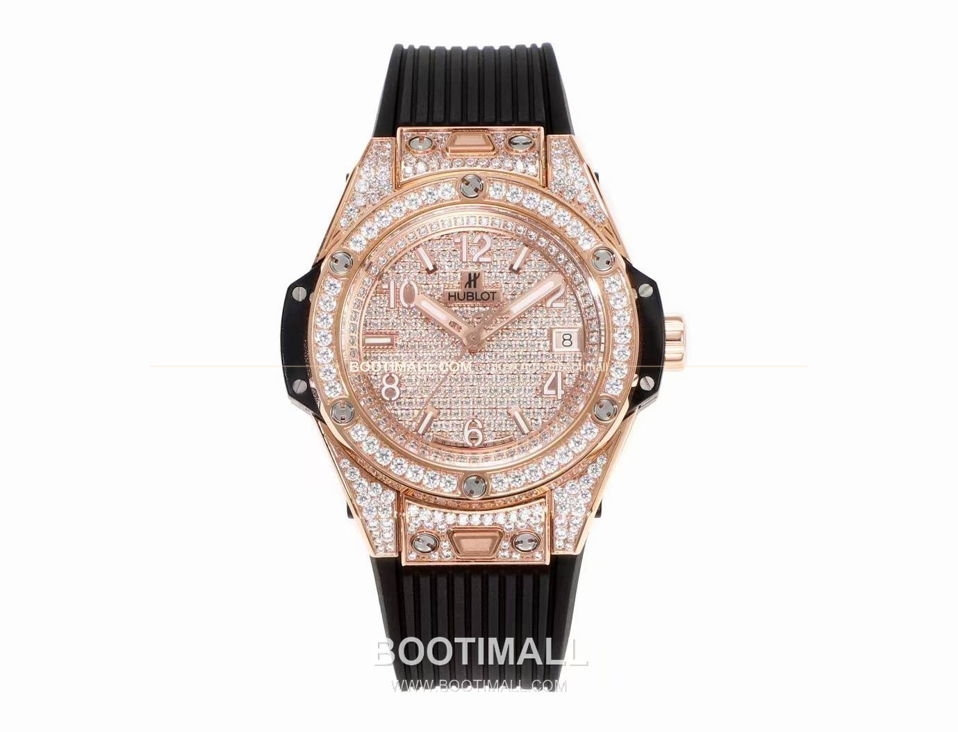 위블로 빅뱅 스틸 레인보우베젤 다이아세팅 오토매틱 Hublot Big Bang Steel Rainbow Bezel Diamond Set Automatic 39mm 2