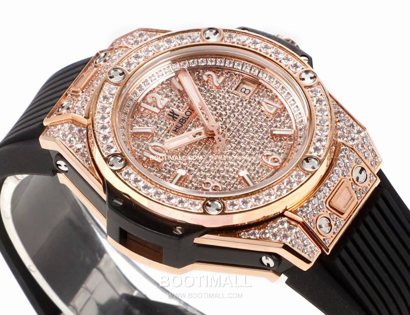 위블로 빅뱅 스틸 레인보우베젤 다이아세팅 오토매틱 Hublot Big Bang Steel Rainbow Bezel Diamond Set Automatic 39mm 4