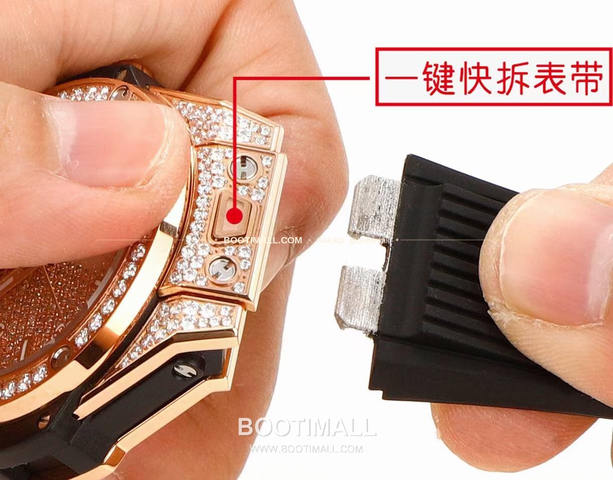 위블로 빅뱅 스틸 레인보우베젤 다이아세팅 오토매틱 Hublot Big Bang Steel Rainbow Bezel Diamond Set Automatic 39mm 10