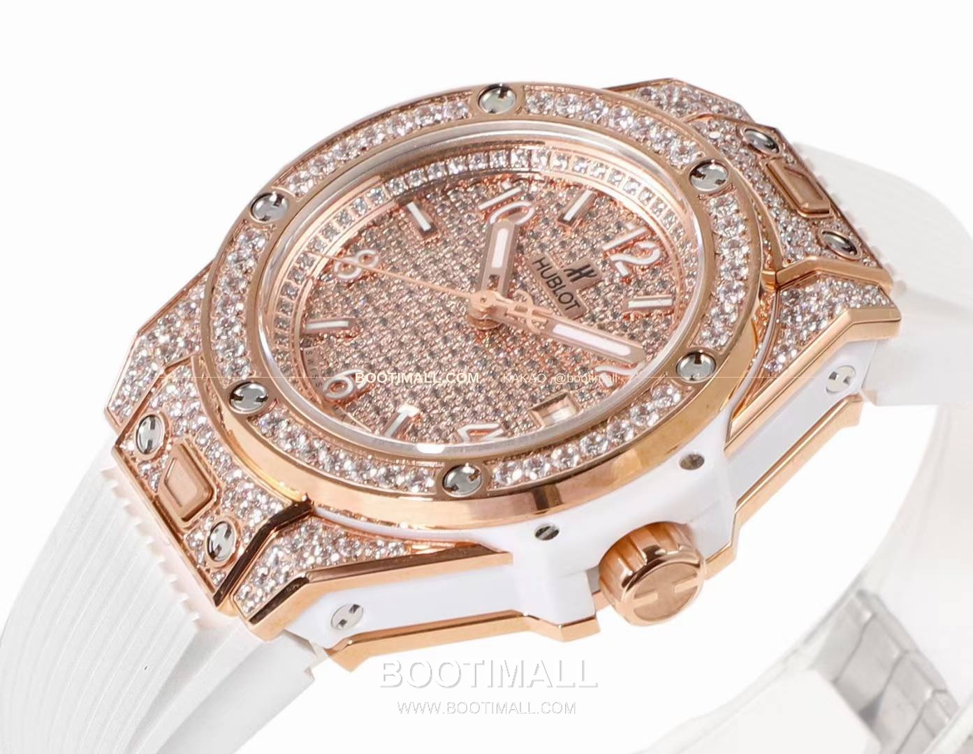 위블로 빅뱅 스틸 레인보우베젤 다이아세팅 오토매틱 Hublot Big Bang Steel Rainbow Bezel Diamond Set Automatic 39mm 4