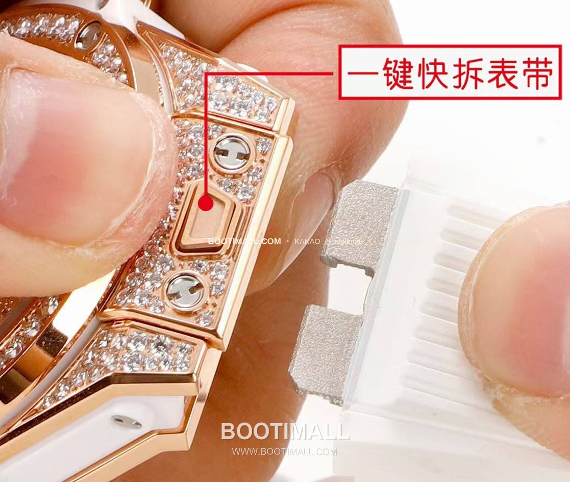 위블로 빅뱅 스틸 레인보우베젤 다이아세팅 오토매틱 Hublot Big Bang Steel Rainbow Bezel Diamond Set Automatic 39mm 9