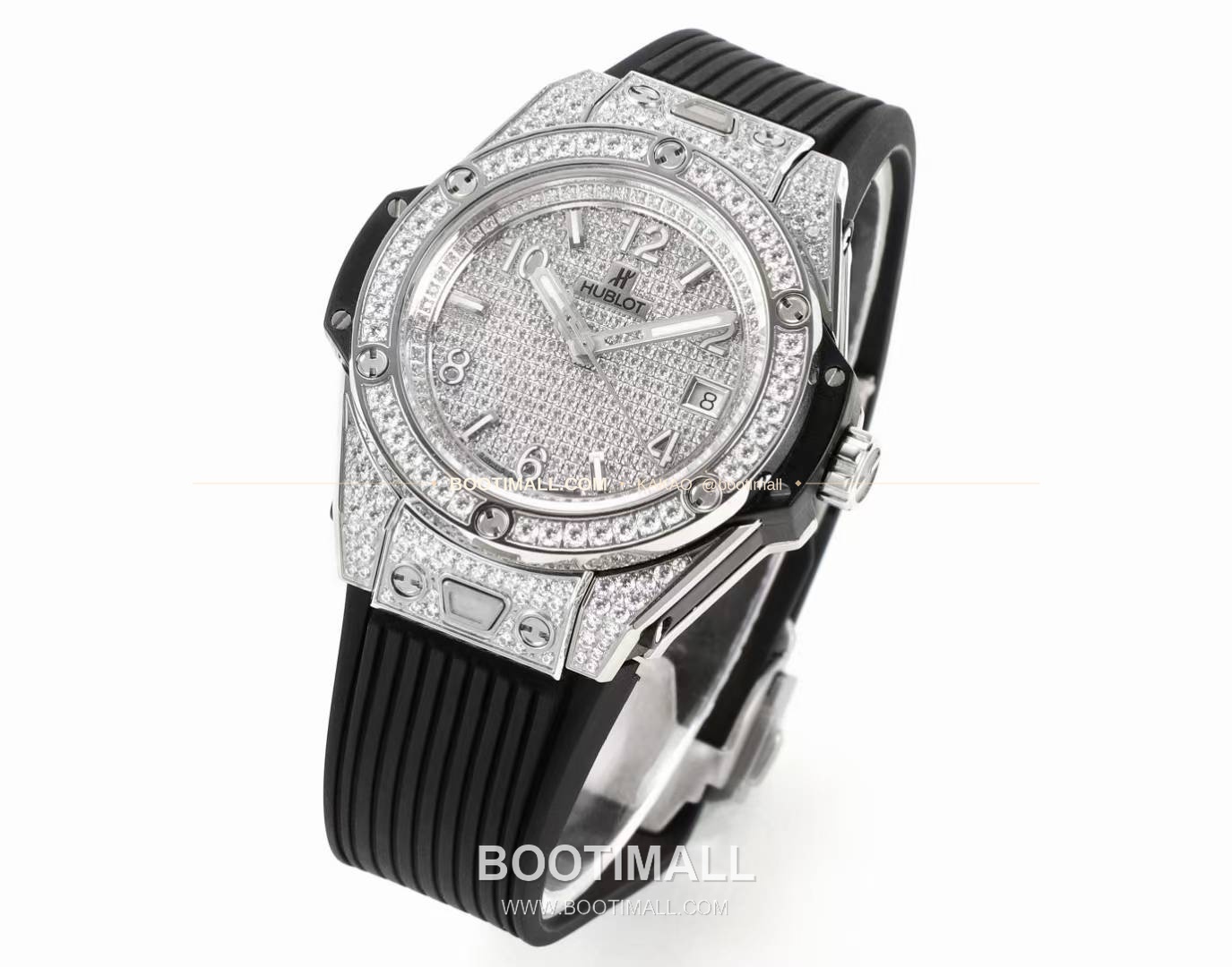 위블로 빅뱅 스틸 레인보우베젤 다이아세팅 오토매틱 Hublot Big Bang Steel Rainbow Bezel Diamond Set Automatic 39mm 3