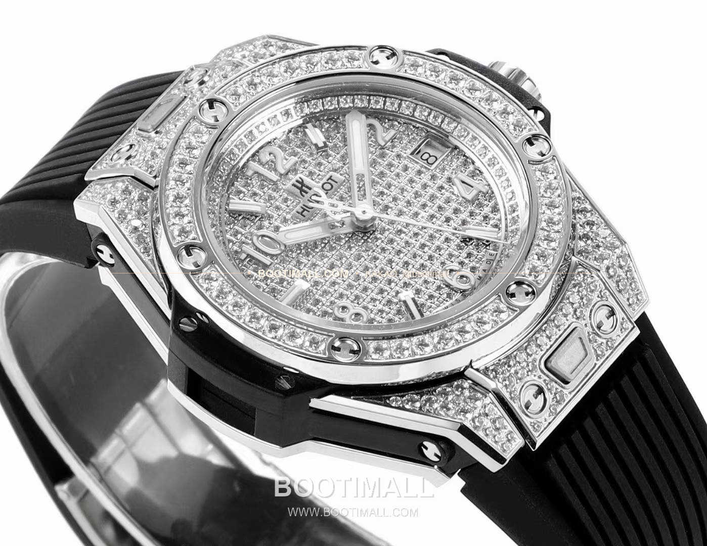 위블로 빅뱅 스틸 레인보우베젤 다이아세팅 오토매틱 Hublot Big Bang Steel Rainbow Bezel Diamond Set Automatic 39mm 4