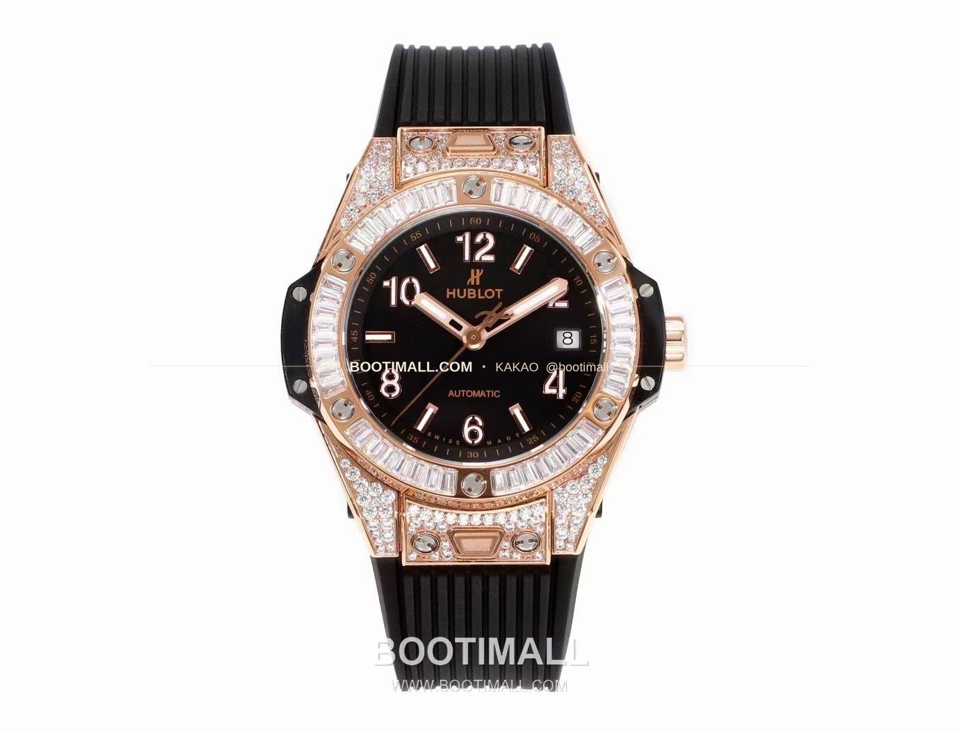 위블로 빅뱅 스틸 레인보우베젤 다이아세팅 오토매틱 Hublot Big Bang Steel Rainbow Bezel Diamond Set Automatic 39mm 2