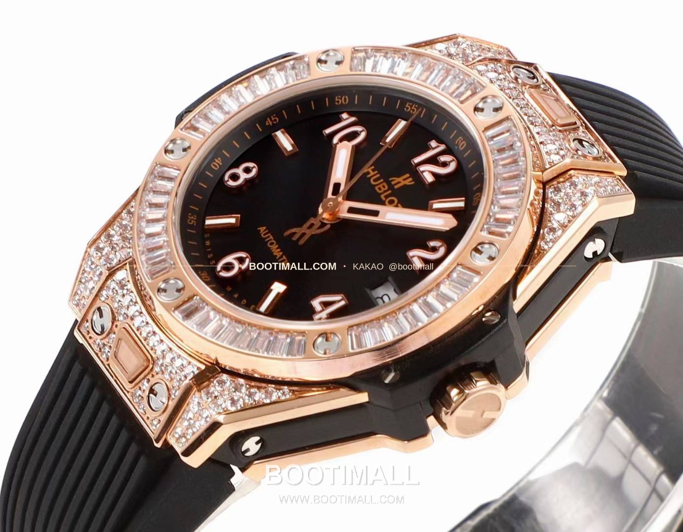 위블로 빅뱅 스틸 레인보우베젤 다이아세팅 오토매틱 Hublot Big Bang Steel Rainbow Bezel Diamond Set Automatic 39mm 5