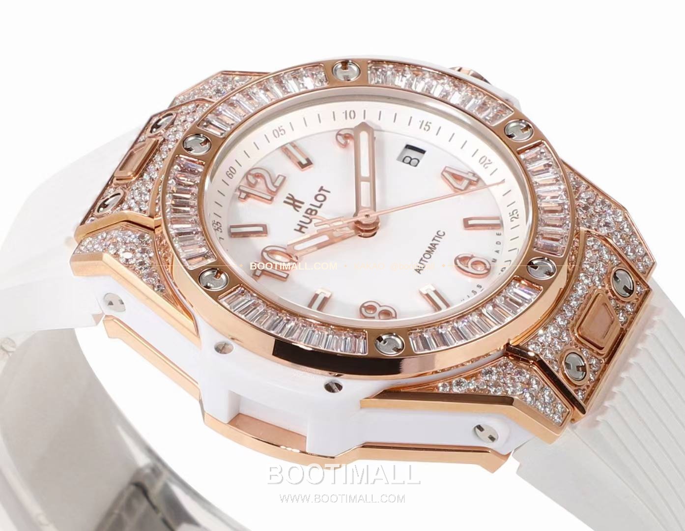 위블로 빅뱅 스틸 레인보우베젤 다이아세팅 오토매틱 Hublot Big Bang Steel Rainbow Bezel Diamond Set Automatic 39mm 4