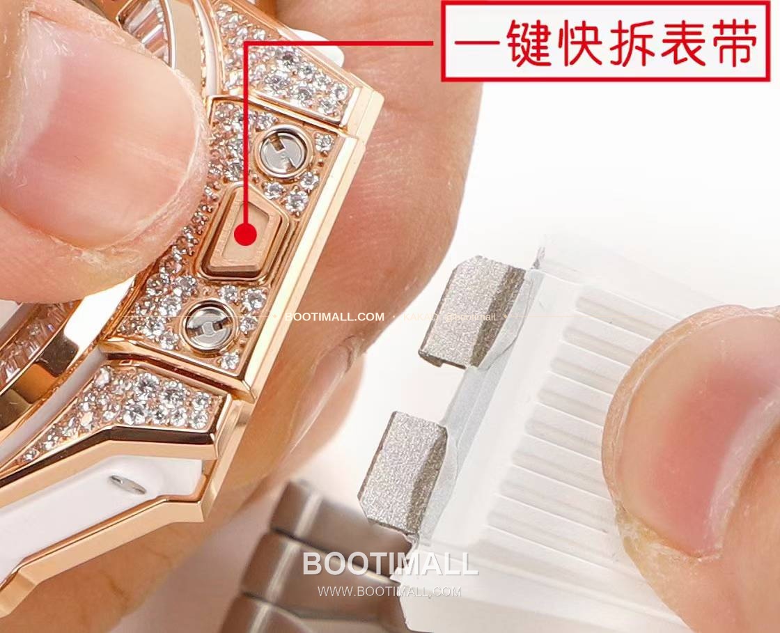 위블로 빅뱅 스틸 레인보우베젤 다이아세팅 오토매틱 Hublot Big Bang Steel Rainbow Bezel Diamond Set Automatic 39mm 10