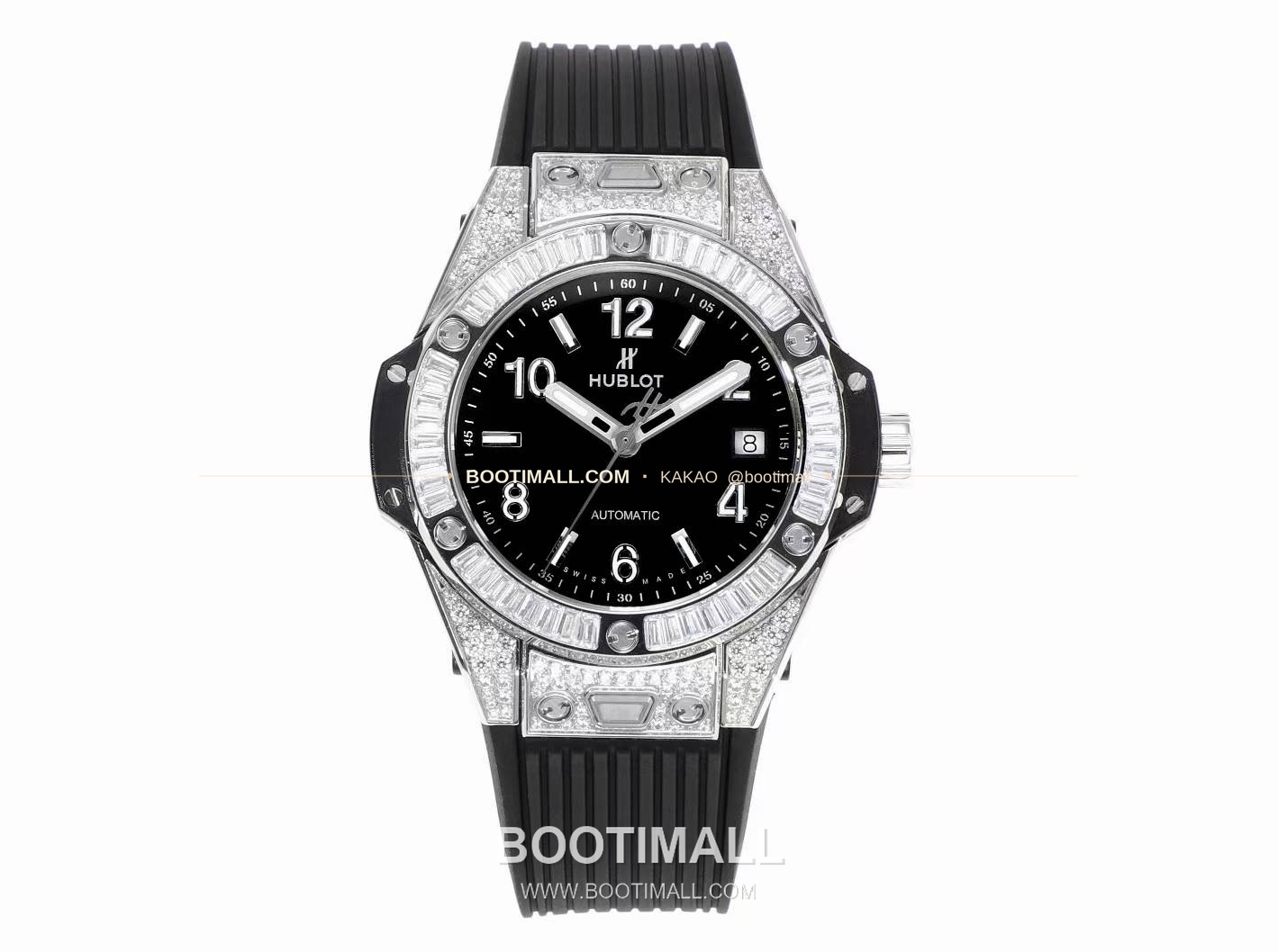 위블로 빅뱅 스틸 레인보우베젤 다이아세팅 오토매틱 Hublot Big Bang Steel Rainbow Bezel Diamond Set Automatic 39mm 2
