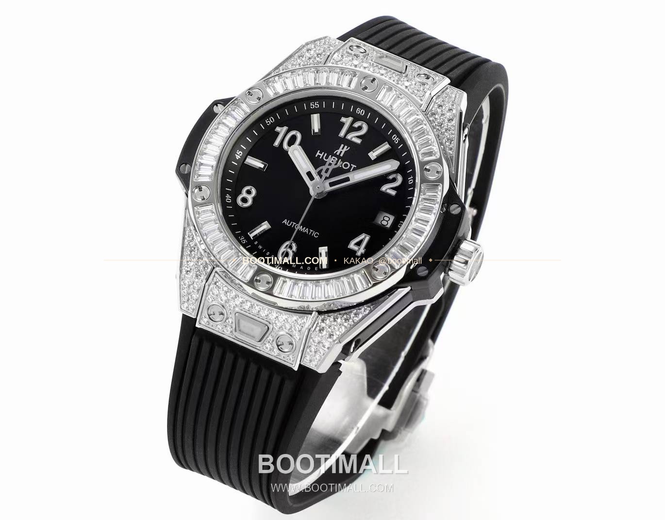 위블로 빅뱅 스틸 레인보우베젤 다이아세팅 오토매틱 Hublot Big Bang Steel Rainbow Bezel Diamond Set Automatic 39mm 3